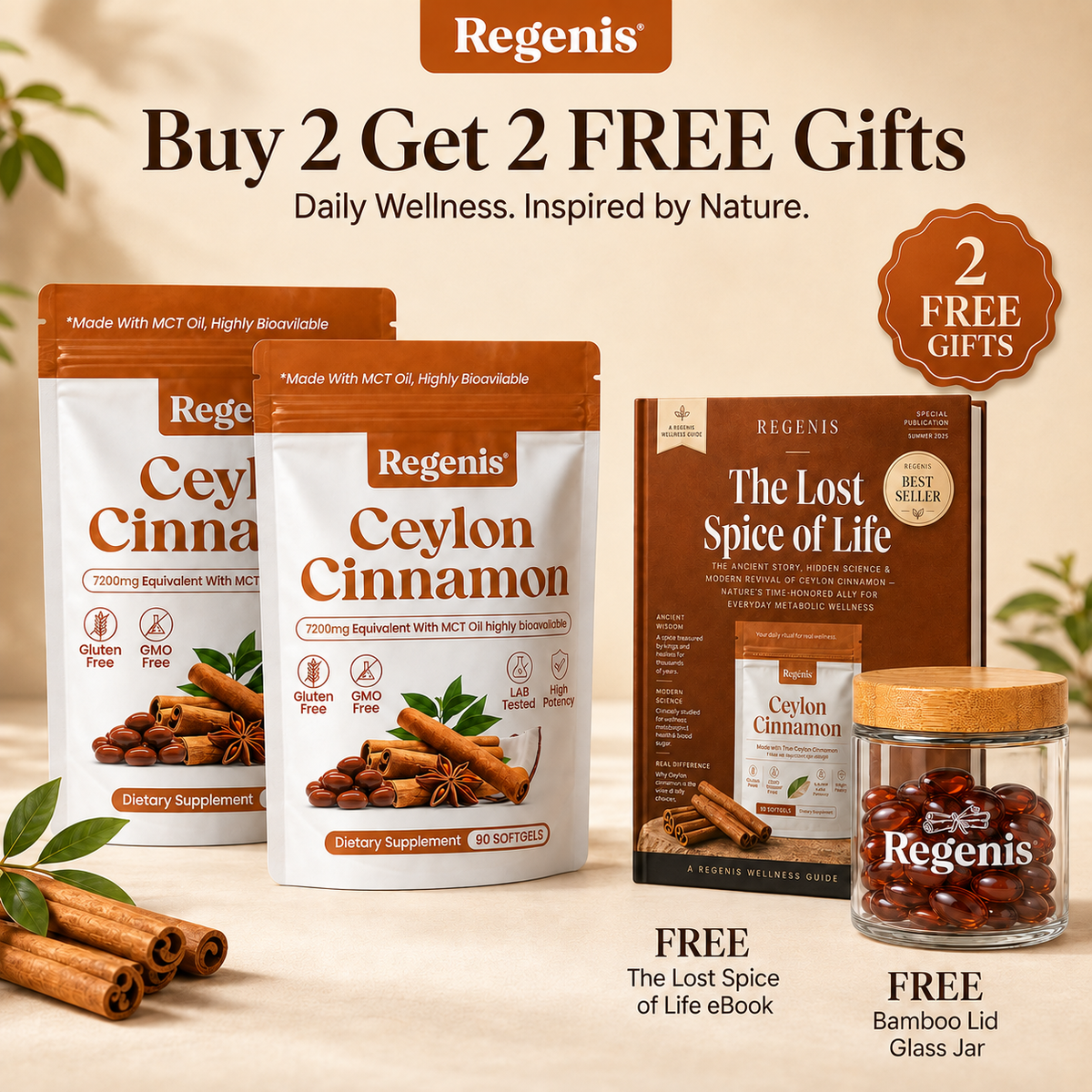 Regenis Buy 2 Get 2 FREE Gifts bundle